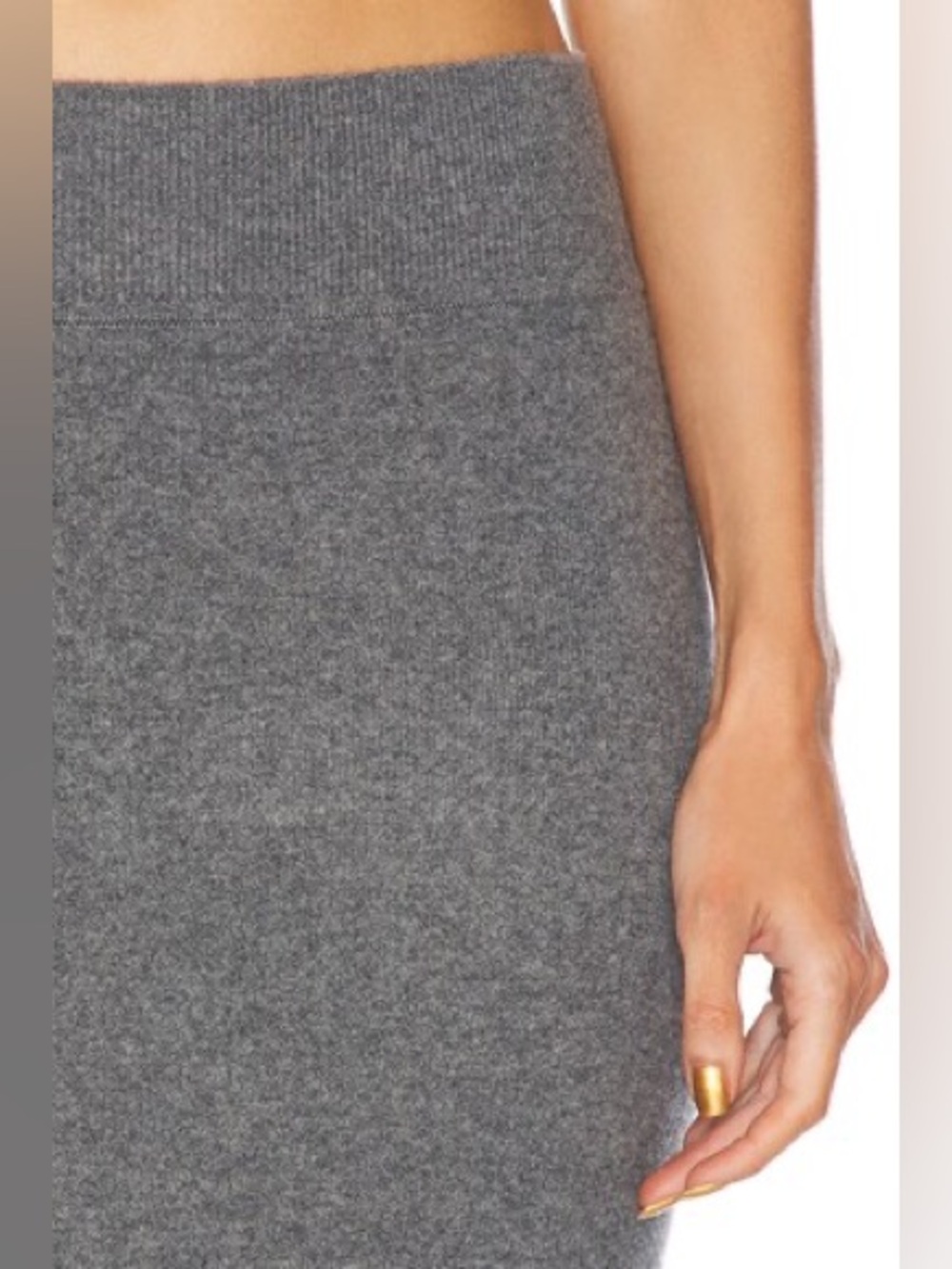 New Enza Costa Cashmere Skirt in Thunder - Picture 6 of 9